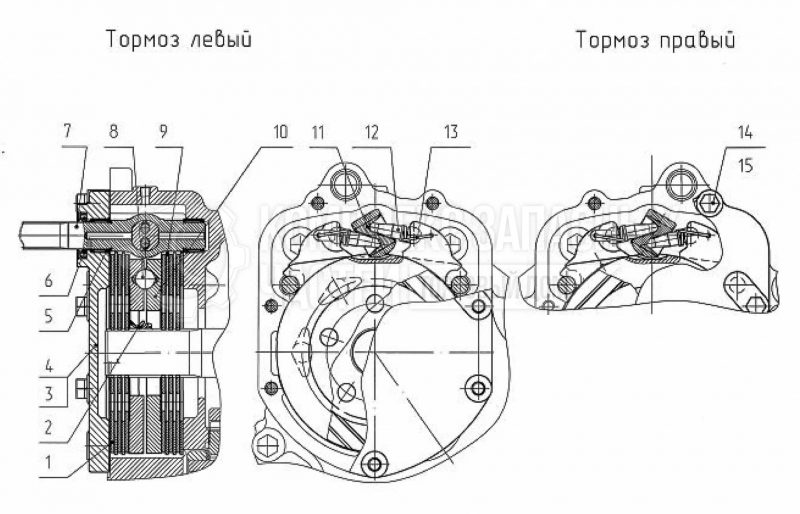 Запчасти МТЗ Беларус 2022. Тормоза рабочие